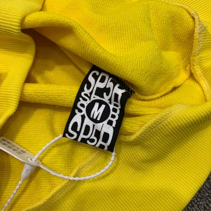 Young Thug Sp5der-White letters yellow hoodie