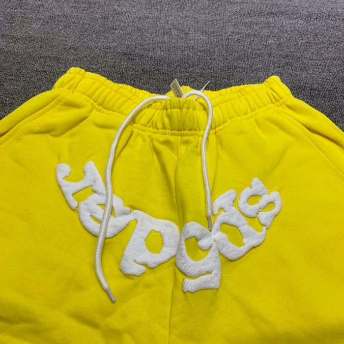 [buy more save more]  Young Thug Sp5der Yellow pants with white letters