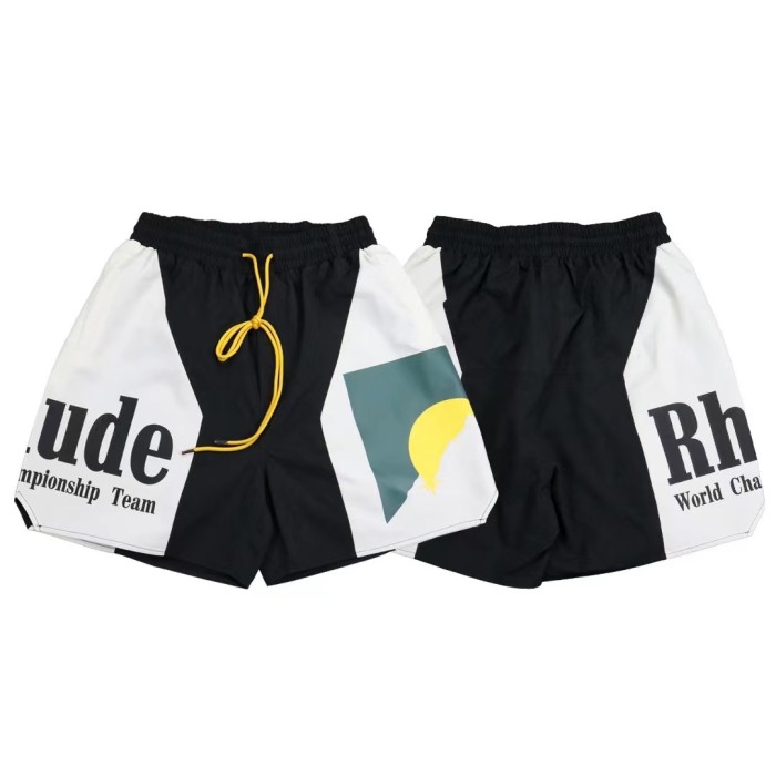 [Buy More Save More]Sunset print patchwork shorts