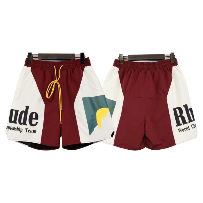 [Buy More Save More]Sunset print patchwork shorts