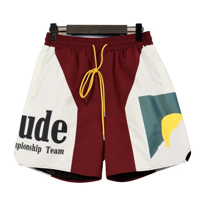 [Buy More Save More]Sunset print patchwork shorts