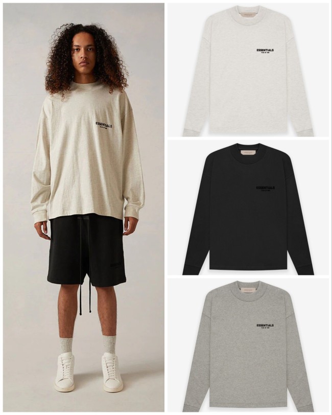 [Big & Tall for weights up to 220 lbs]1:1 quality version Black Flocking Letter Print long-sleeve T-shirt