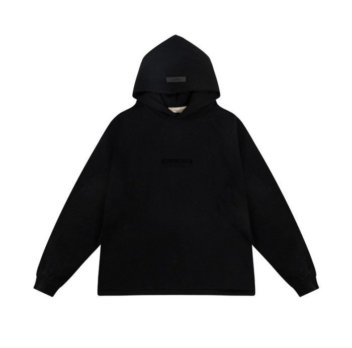 1:1 quality version Flocking printed multicolor hoodie with no hem