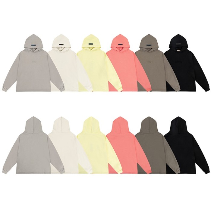 1:1 quality version Flocking printed multicolor hoodie with no hem