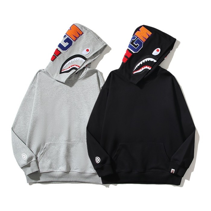 Solid color shark hoodie