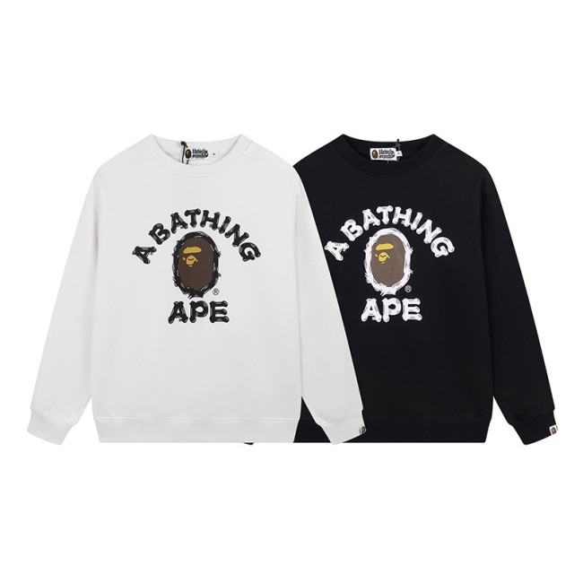 Graffiti Line Style Printed Round Neck Pullover