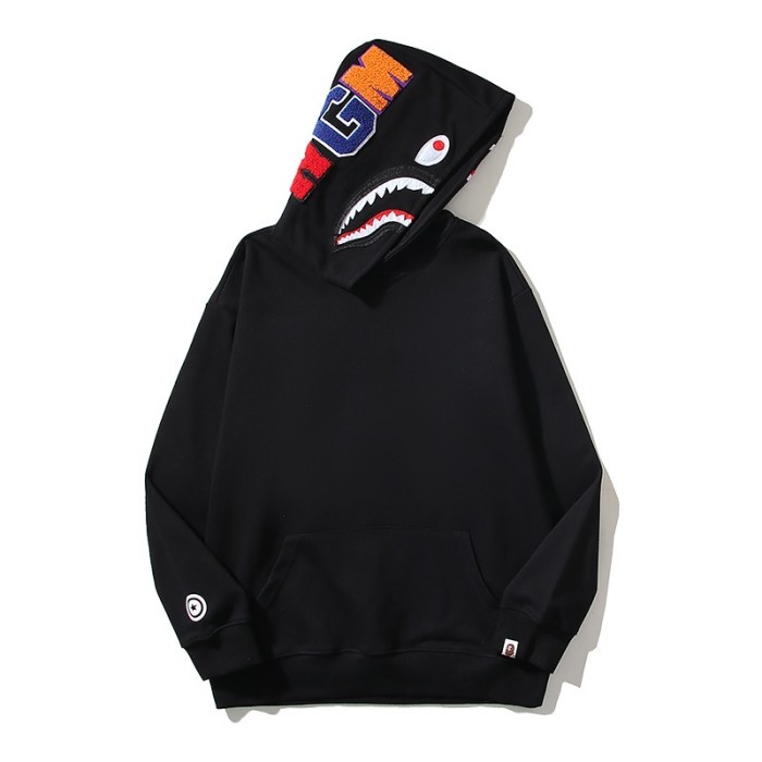 Solid color shark hoodie