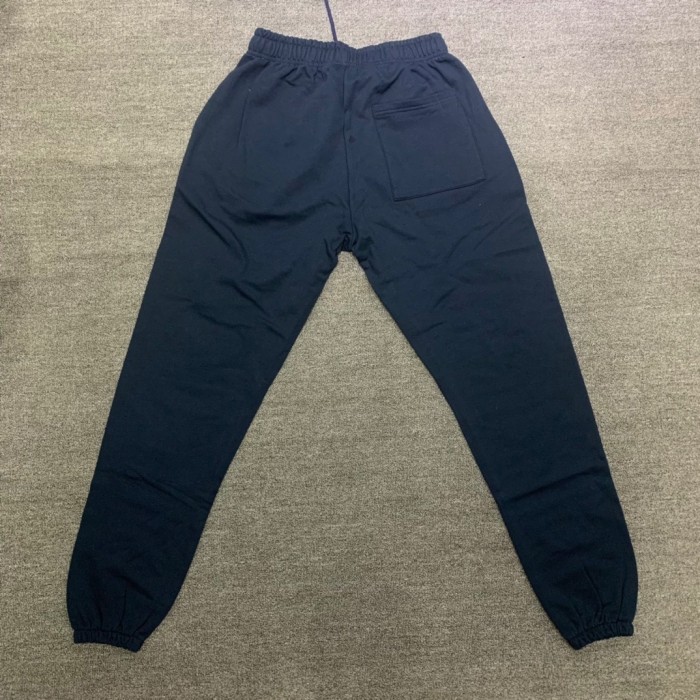 Red letters printed dark blue pants