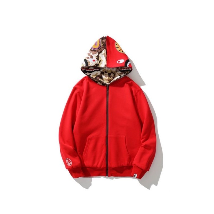 [buy more save more] B@pe OvO big logo camo two-sided shark full zip hoodie 2 colors