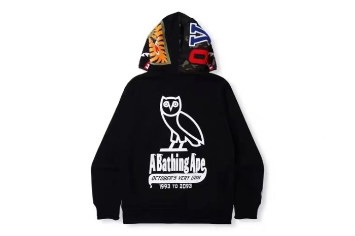 [buy more save more] B@pe OvO big logo camo two-sided shark full zip hoodie 2 colors