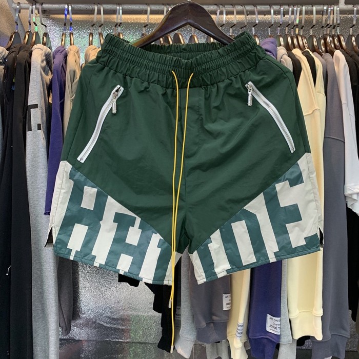 [buy more save more]Clashing letter drawstring shorts