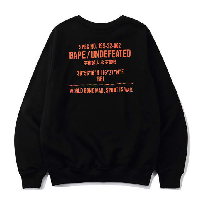 Orange printed ape round neck pullover
