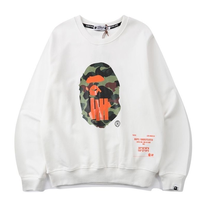 Orange printed ape round neck pullover