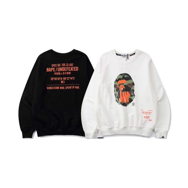 Orange printed ape round neck pullover