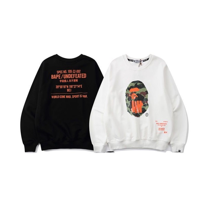 Orange printed ape round neck pullover
