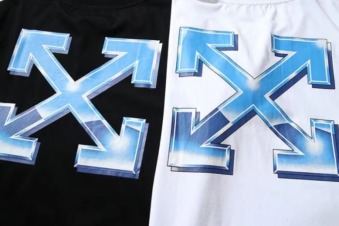 [buy more save more] Blue stereo letter short sleeve