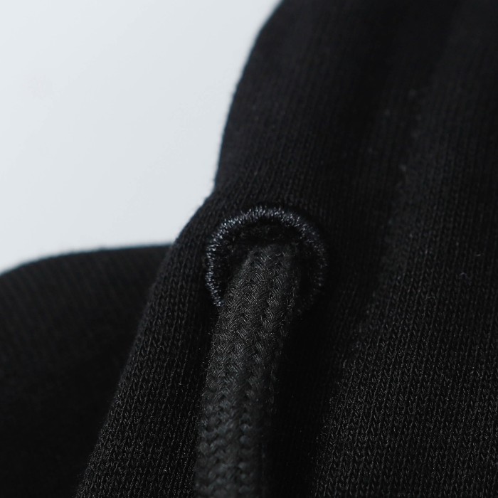 Embroidered logo graffiti hoodie