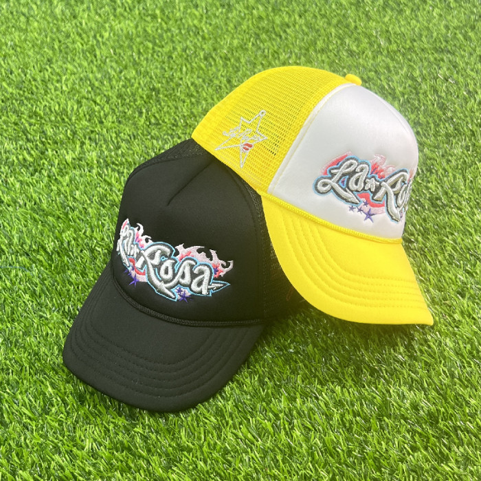 Silver Embroidered Lettering Trucker Hat