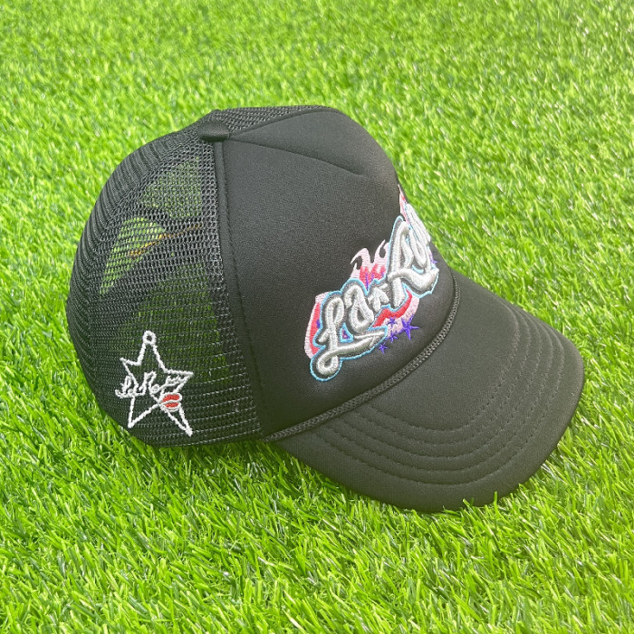 Silver Embroidered Lettering Trucker Hat