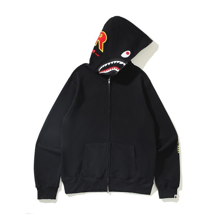 1:1 quality version Ponr embroidered logo shark hoodie