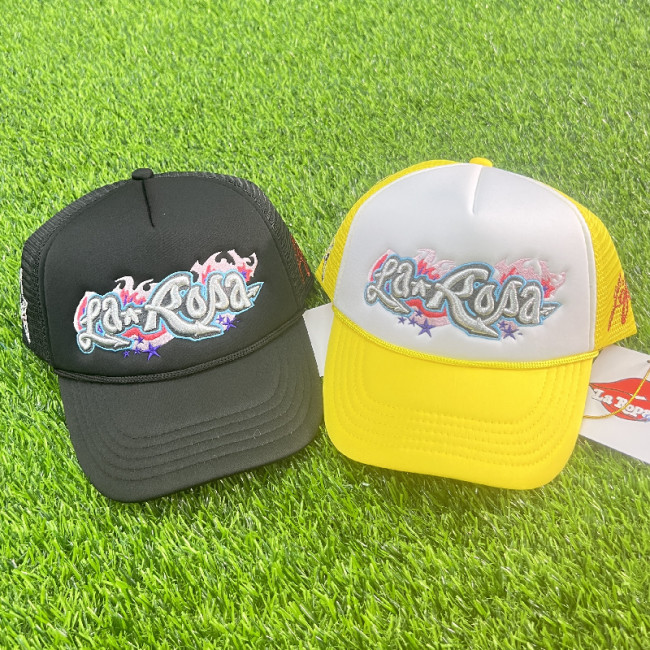 Silver Embroidered Lettering Trucker Hat