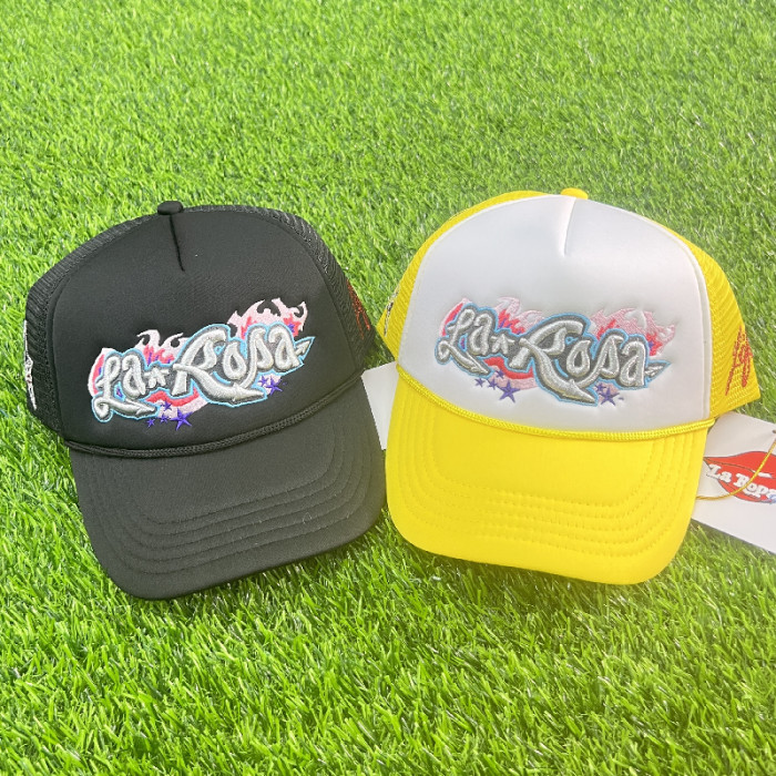 Silver Embroidered Lettering Trucker Hat