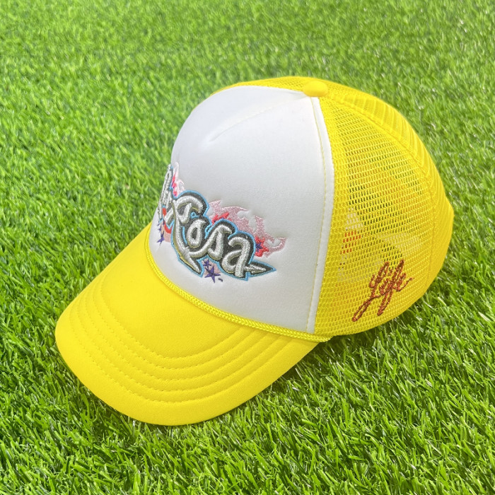 Silver Embroidered Lettering Trucker Hat