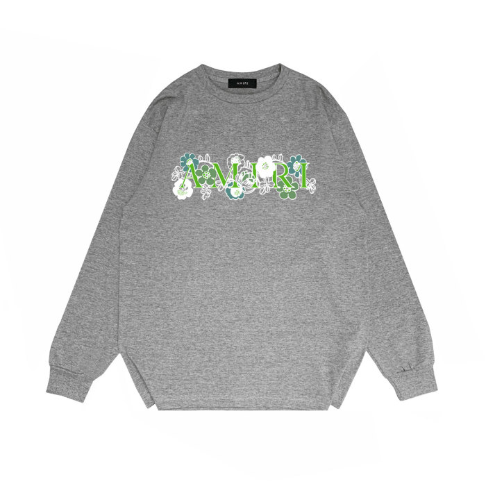 Floral green letter print Long sleeves