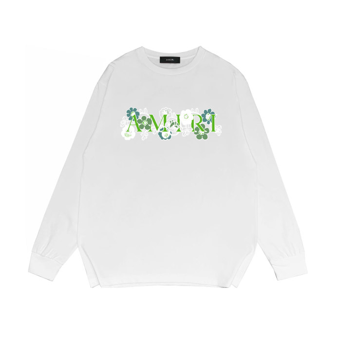 Floral green letter print Long sleeves