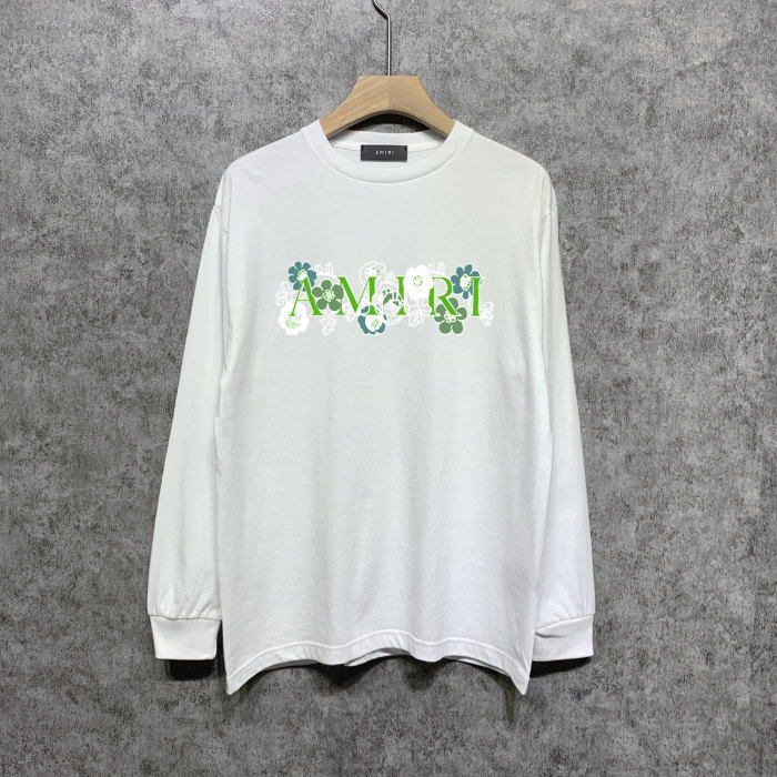 Floral green letter print Long sleeves