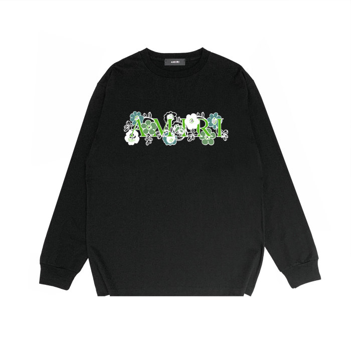 Floral green letter print Long sleeves