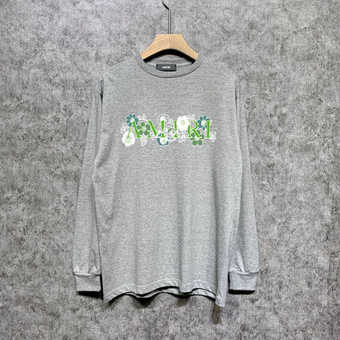 Floral green letter print Long sleeves