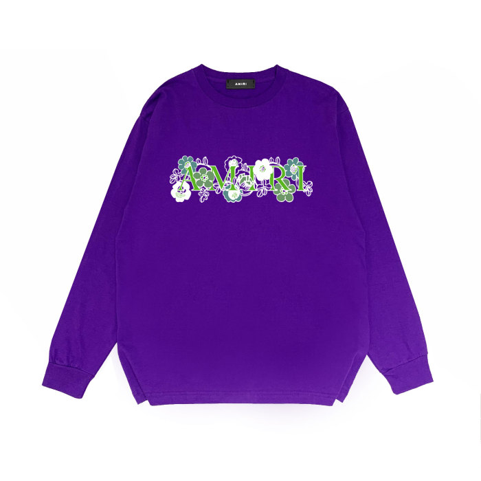 Floral green letter print Long sleeves