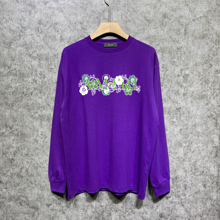 Floral green letter print Long sleeves