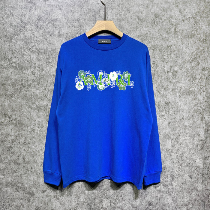 Floral green letter print Long sleeves