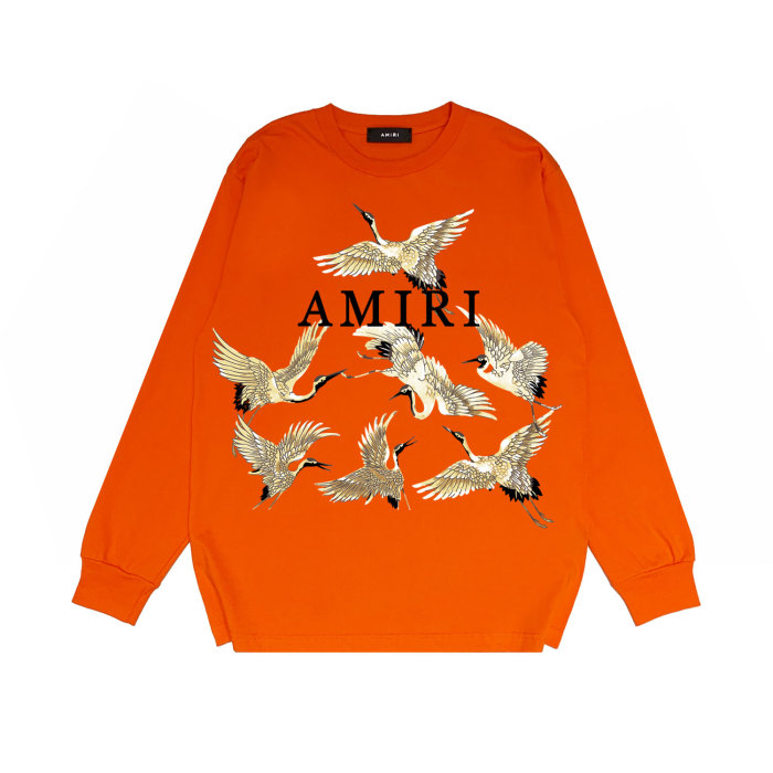 Golden Crane alphabet print long sleeves