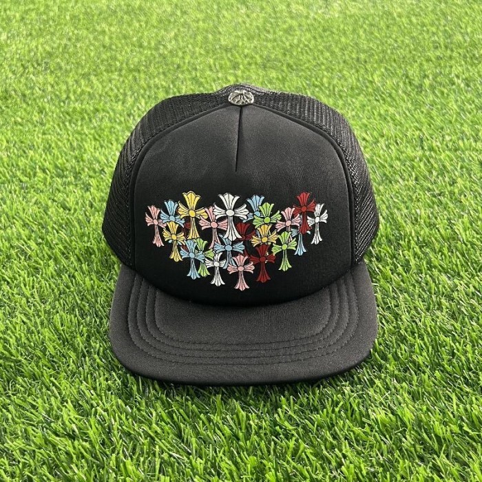 Colorful cross trucker hat