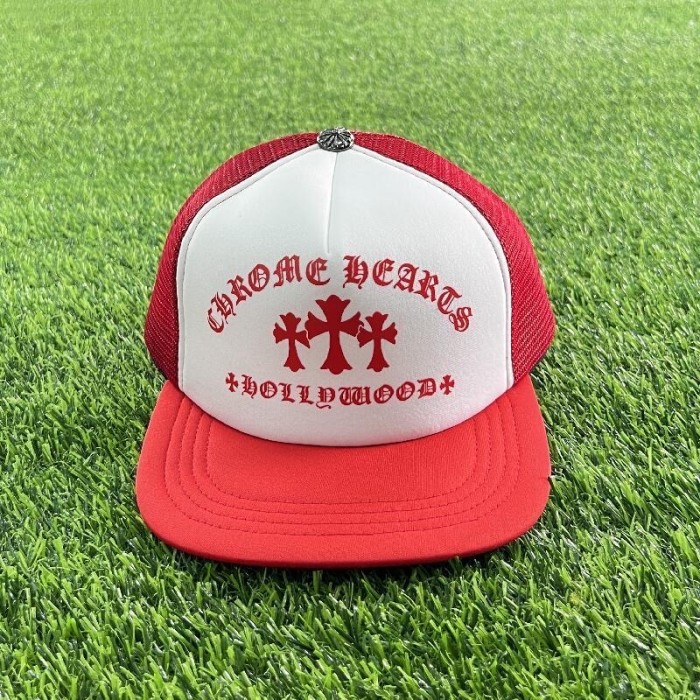 Sanskrit letter cross trucker hat