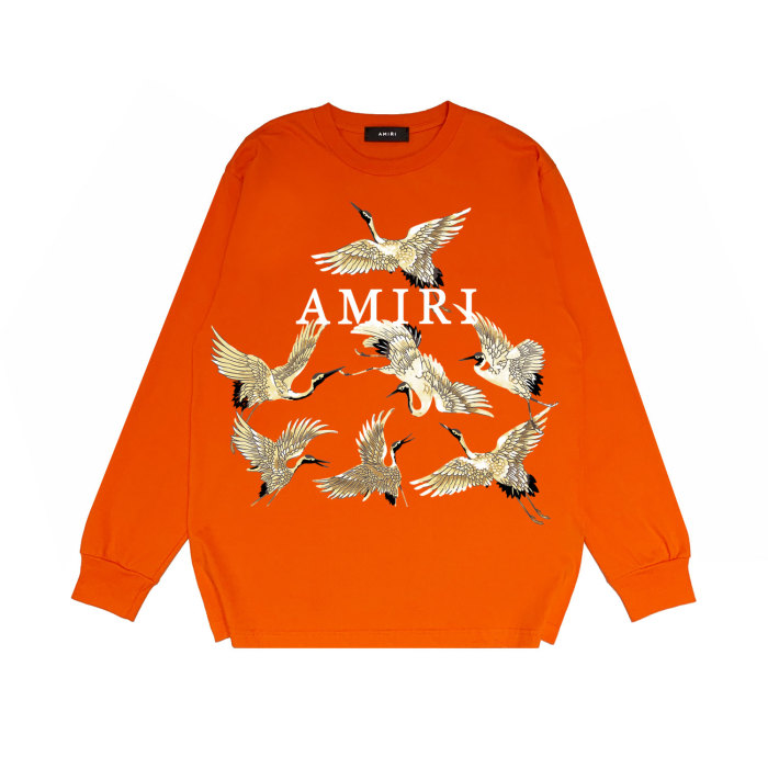 Golden Crane alphabet print long sleeves