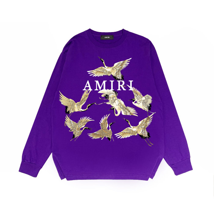 Golden Crane alphabet print long sleeves