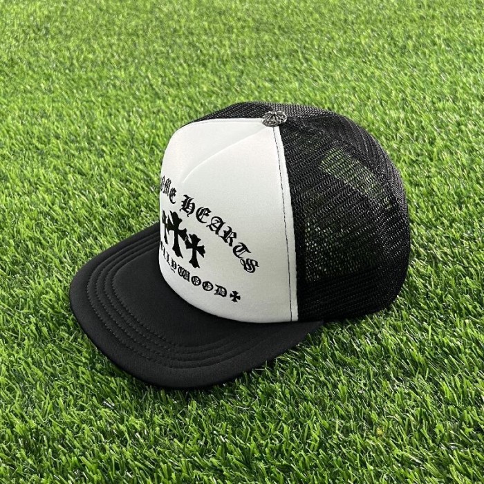 Sanskrit letter cross trucker hat