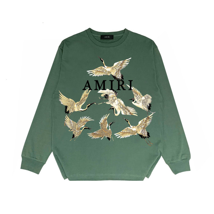 Golden Crane alphabet print long sleeves