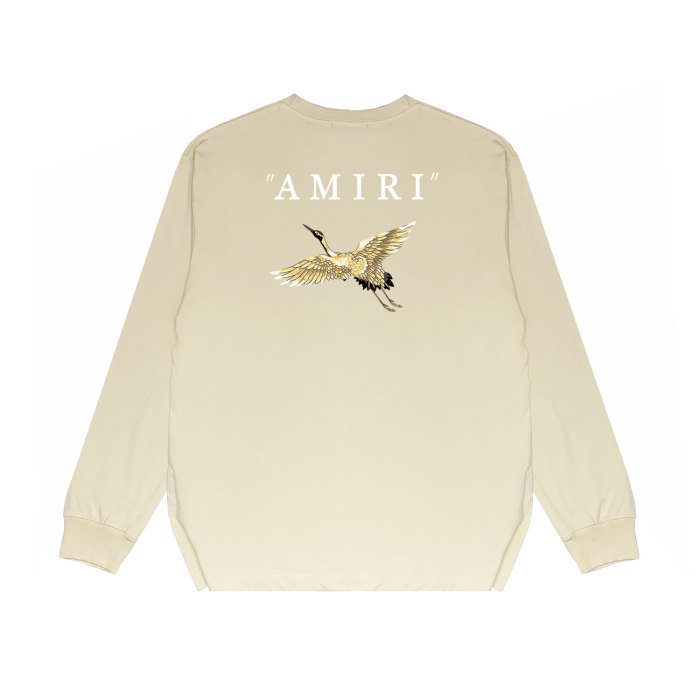 Golden Crane alphabet print long sleeves
