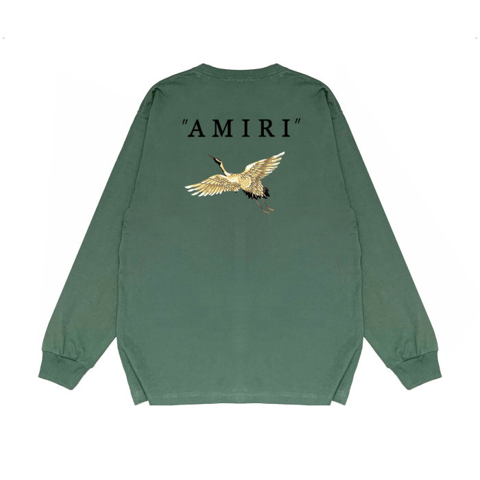 Golden Crane alphabet print long sleeves