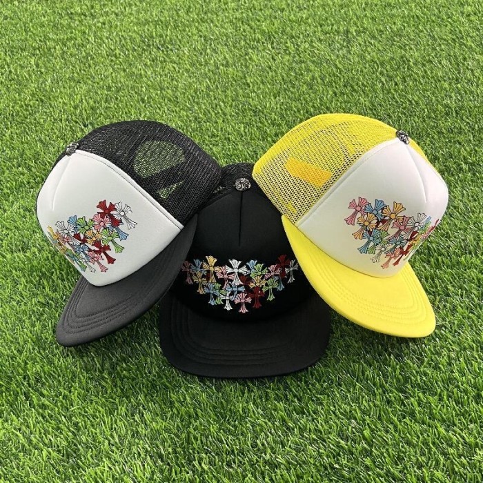 Colorful cross trucker hat