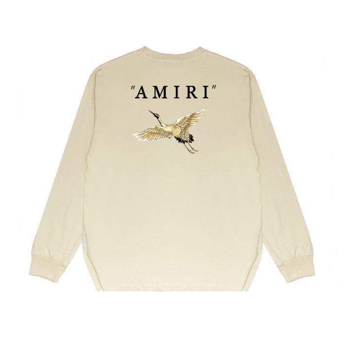 Golden Crane alphabet print long sleeves