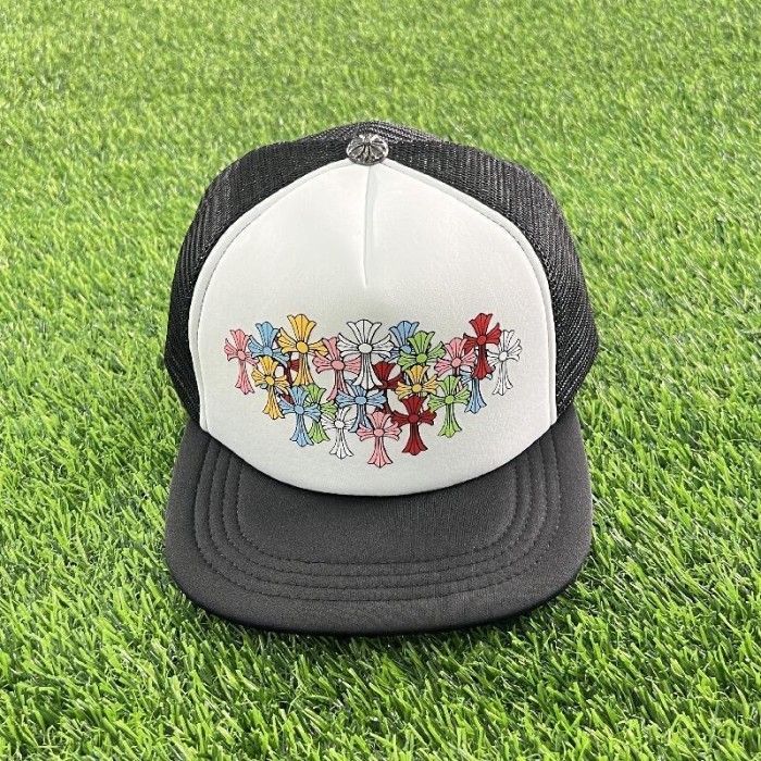 Colorful cross trucker hat