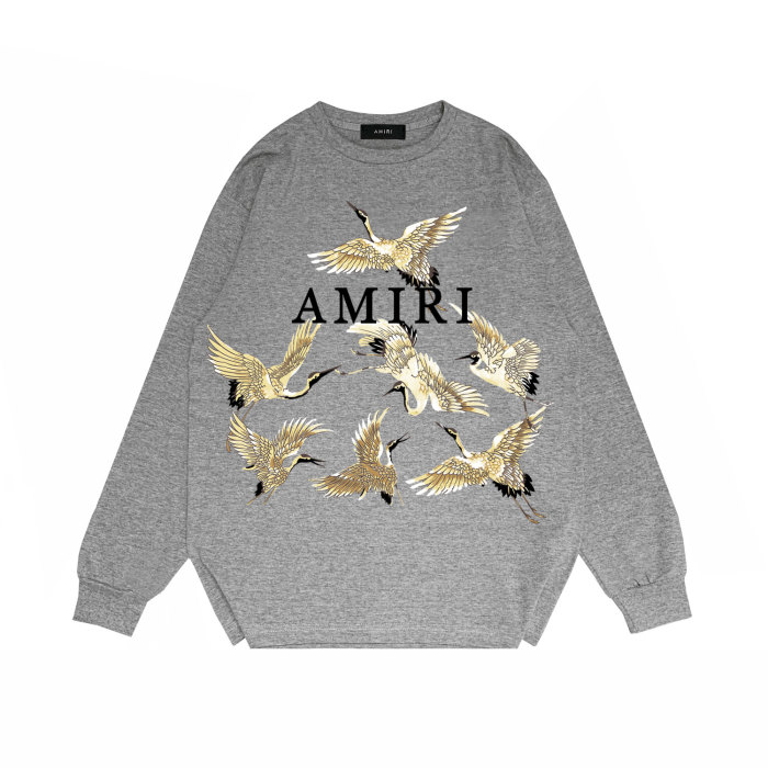 Golden Crane alphabet print long sleeves