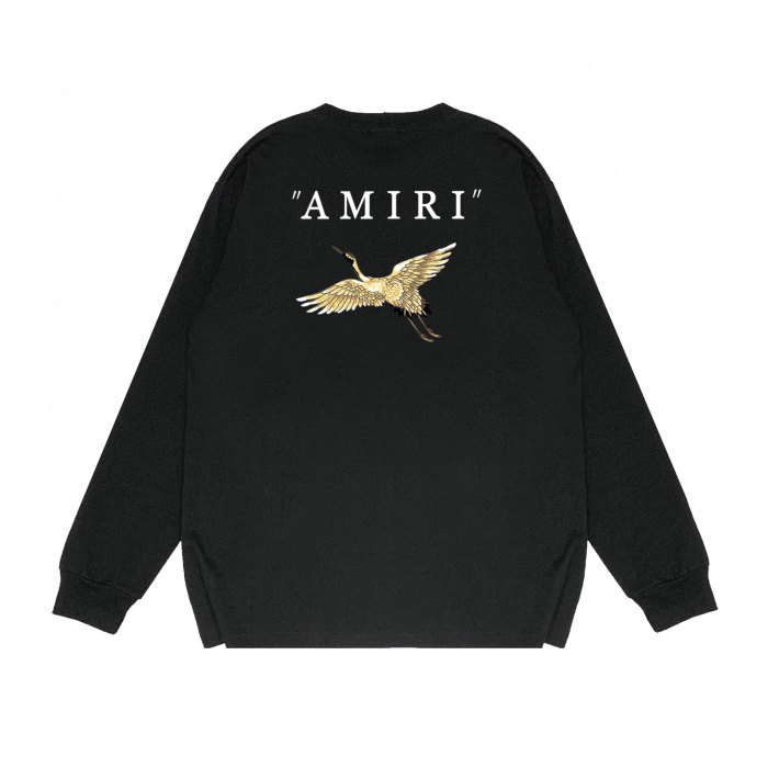 Golden Crane alphabet print long sleeves