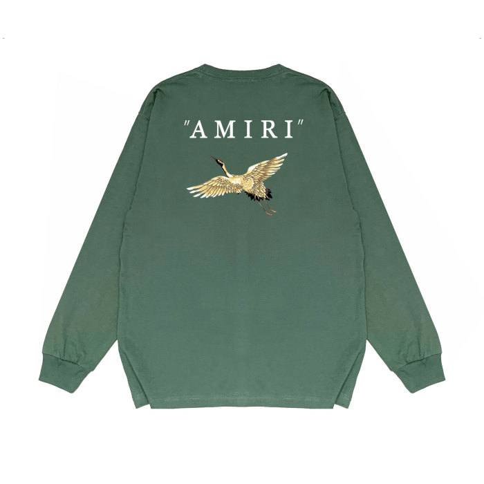 Golden Crane alphabet print long sleeves